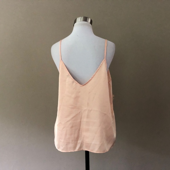 Camisole Peach V Neck  Lacy Medium Cami - Picture 6 of 8